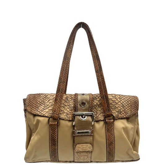 Borsa a spalla Prada animalier