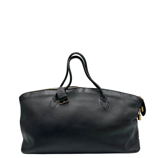 Borsa Lockit East West Louis Vuitton in pelle nera con parti metalliche dorate. Completa di dustbag. Originale, usato, in condizioni ottime.