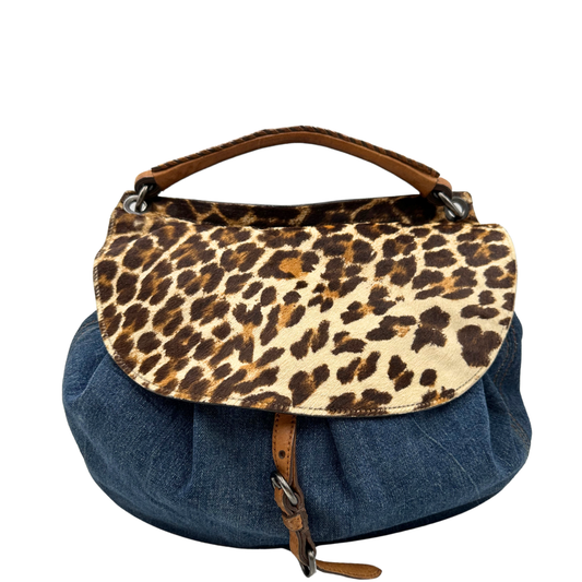 Borsa a spalla Miu Miu trama animalier