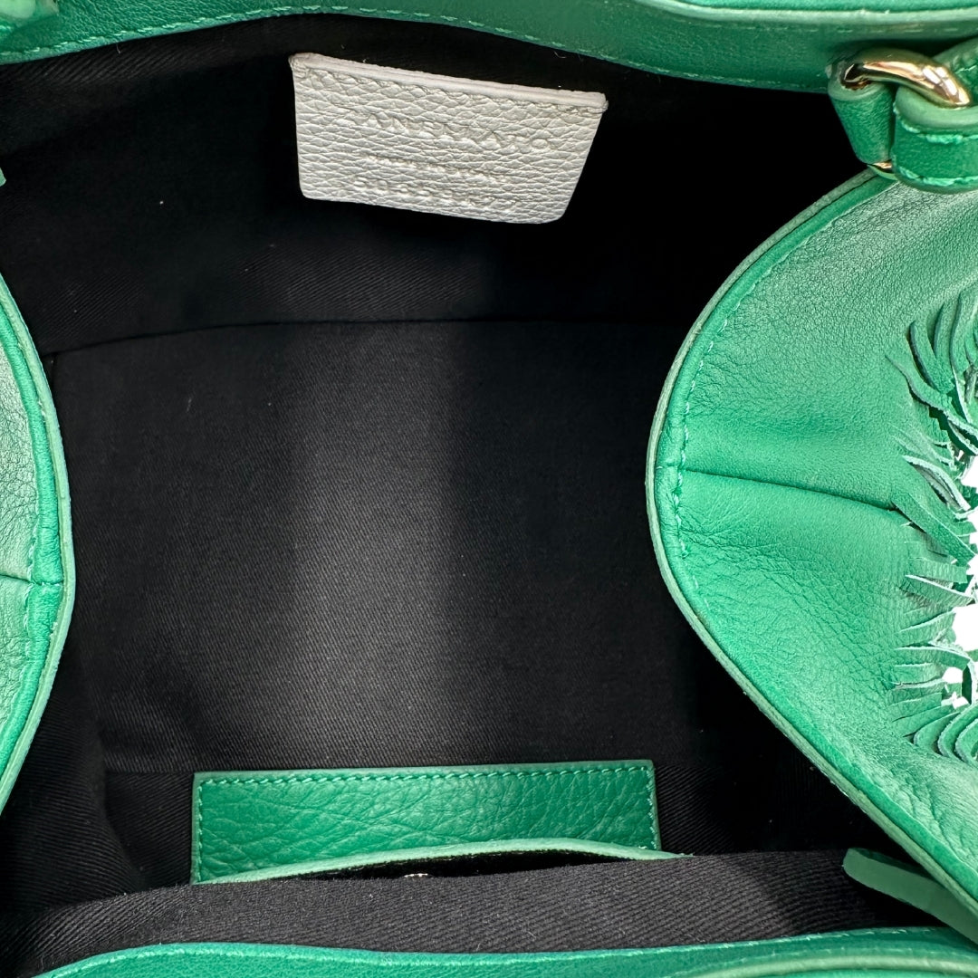 Tracolla Zoe Zanellato con frange verde