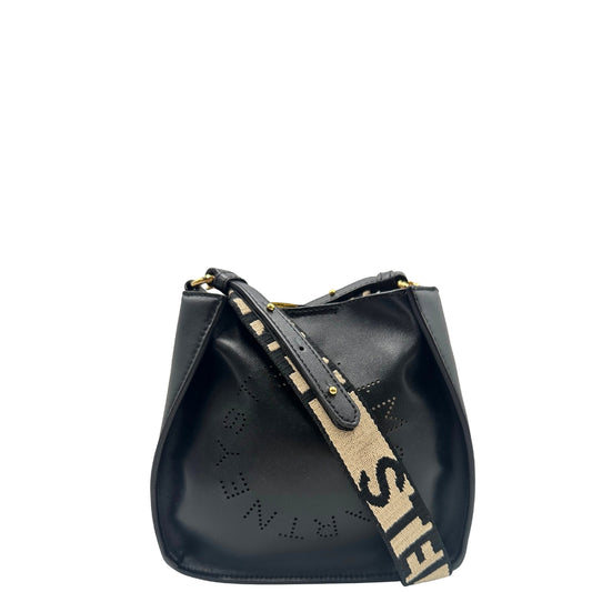 Tracolla Stella McCartney nera con logo
