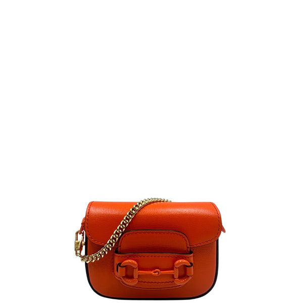 Borsa Gucci Horsebit 1955 Mini arancione