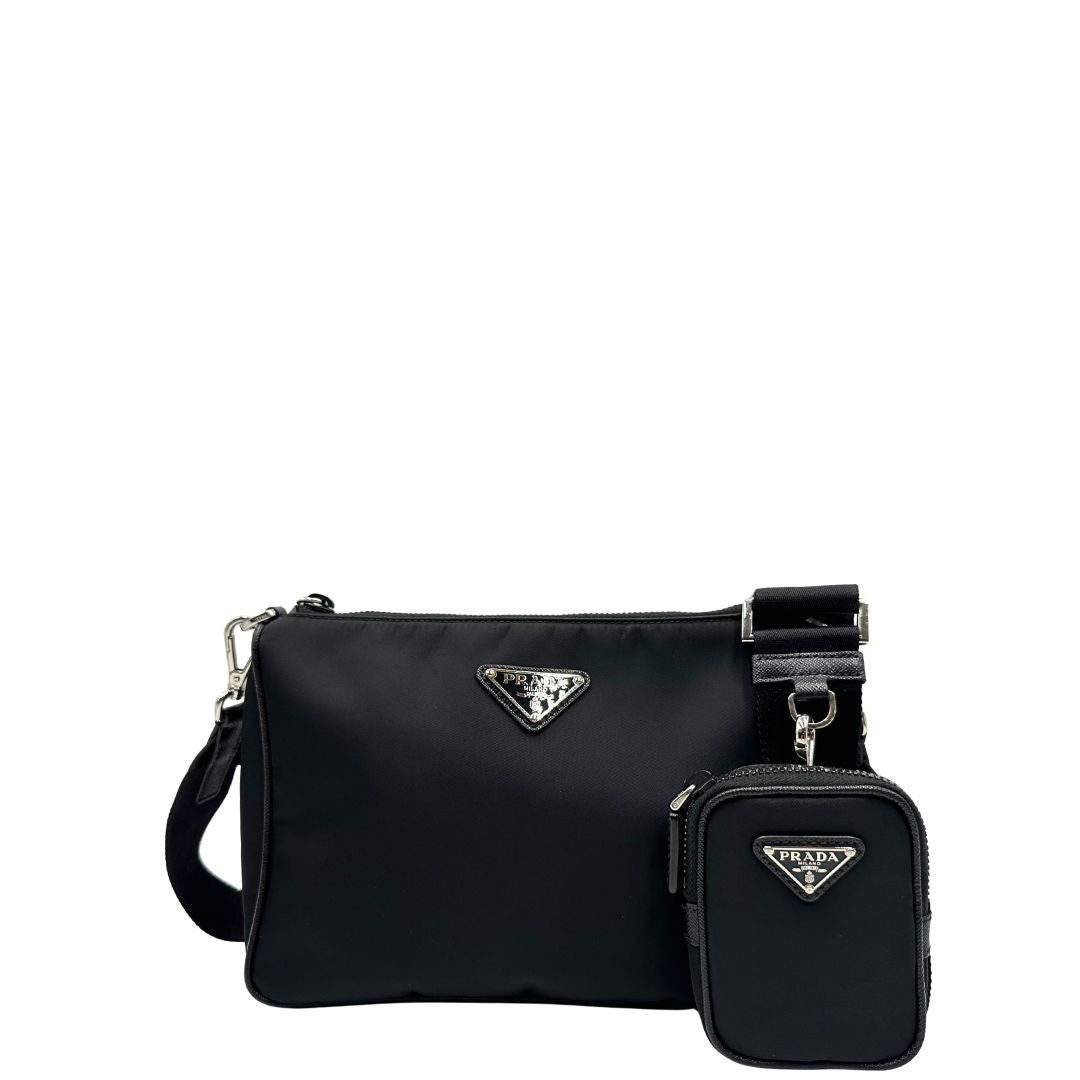Tracolla Prada in Re-Nylon nera – Vivo Vintage - Main Image
