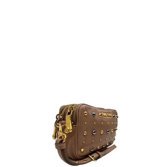 Pochette Miu Miu Studded Double Zip