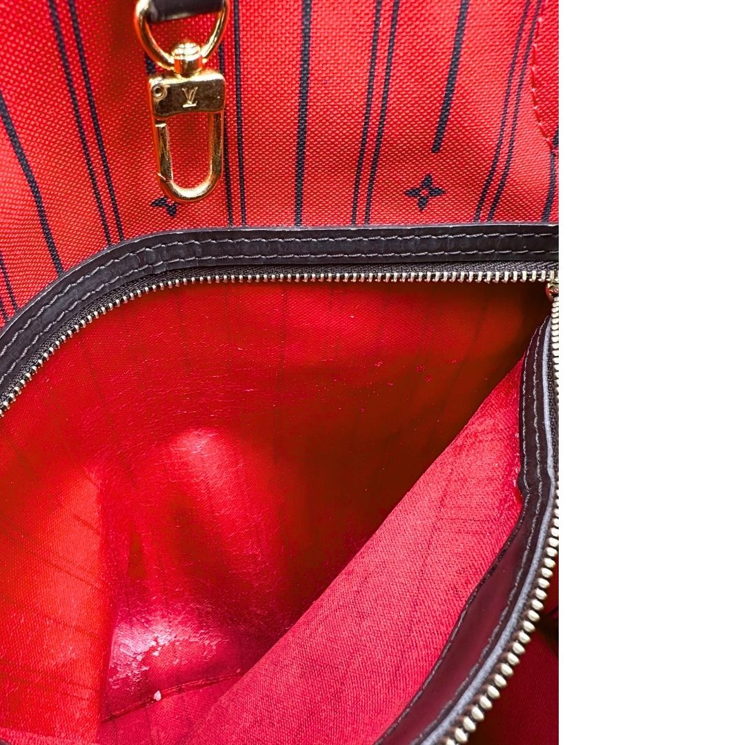 interni Neverfull LV Damier Ébène nella versione MM, di lusso, originale, ottime condizioni, usata, originale.