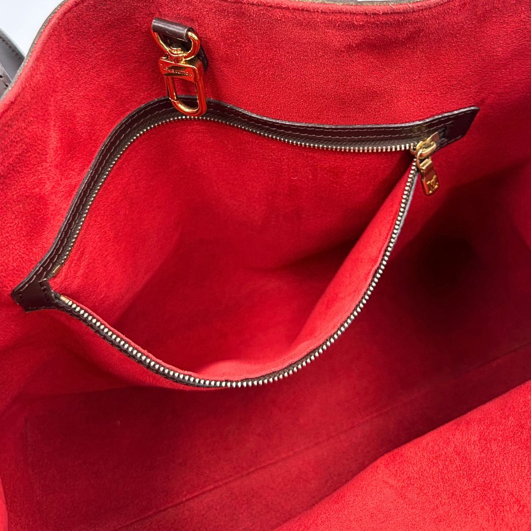 interno Borsa LV Hampstead in canvas Damier Ébène , di lusso, originale, ottime condizioni, usata.
