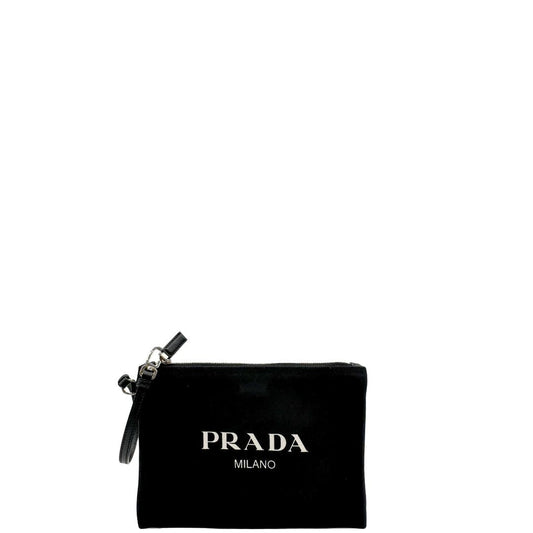 Accessorio per borse Prada in tessuto nero, di lusso, originale, ottime condizioni, usato