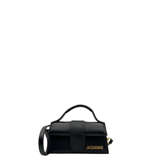 front Borsa Jacquemus nella versione Le Bambino in pelle nera, di lusso, ottime condizioni, usata, originale.