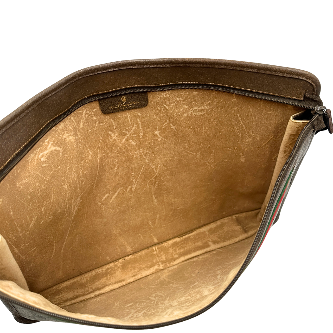 interno Pochette portaducumenti Gucci vintage, di lusso, originale, buone condizioni, usata