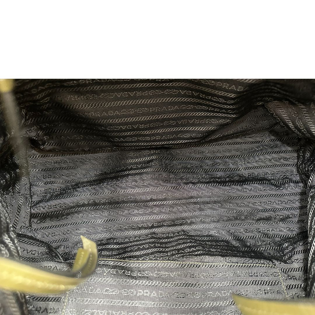 interno Borsa Prada in nylon verde