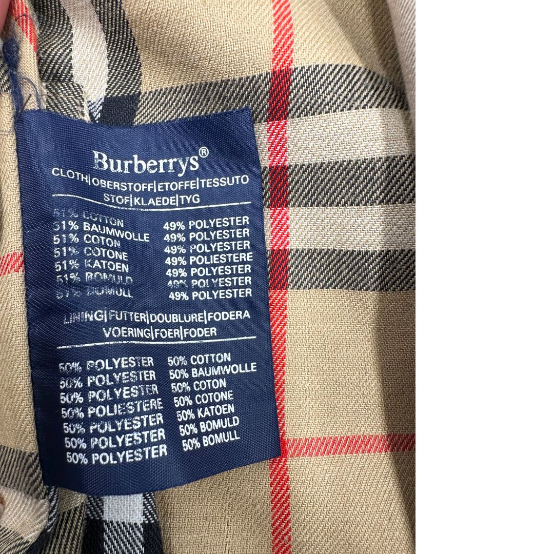 Trench Burberry beige in 51% cotone e 49% poliestere, di lusso, originale, ottime condizioni.