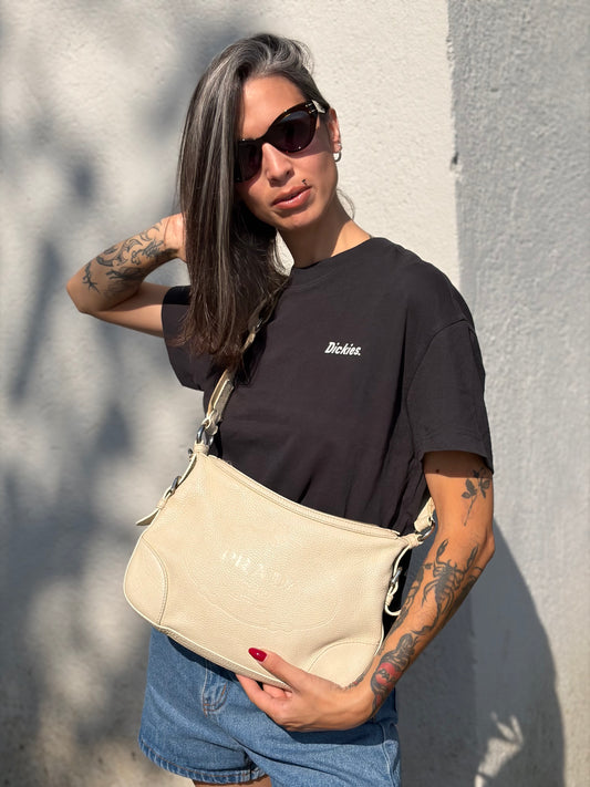 Tracolla Prada avorio