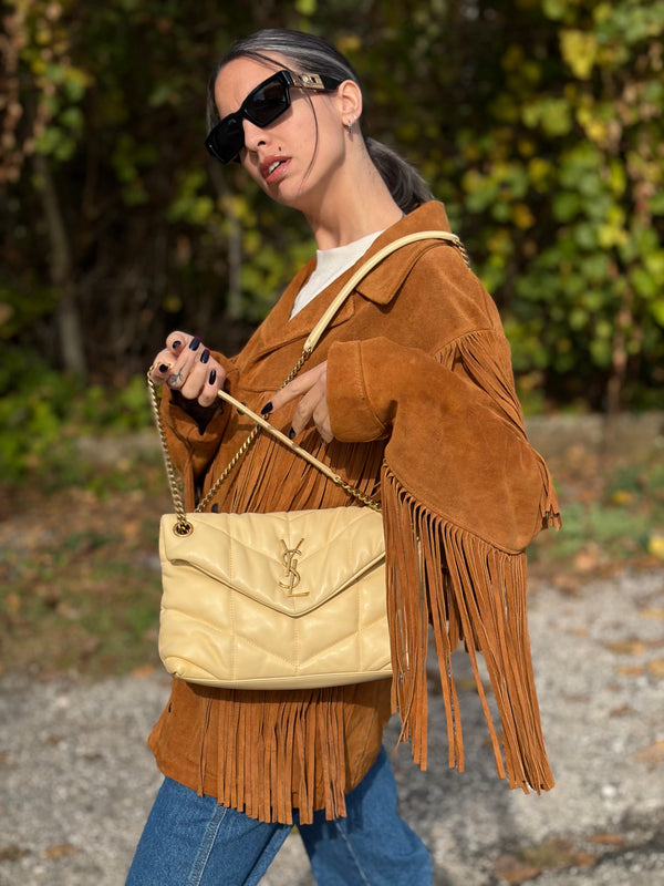 Borsa Loulou Puffer Small Saint Laurent
