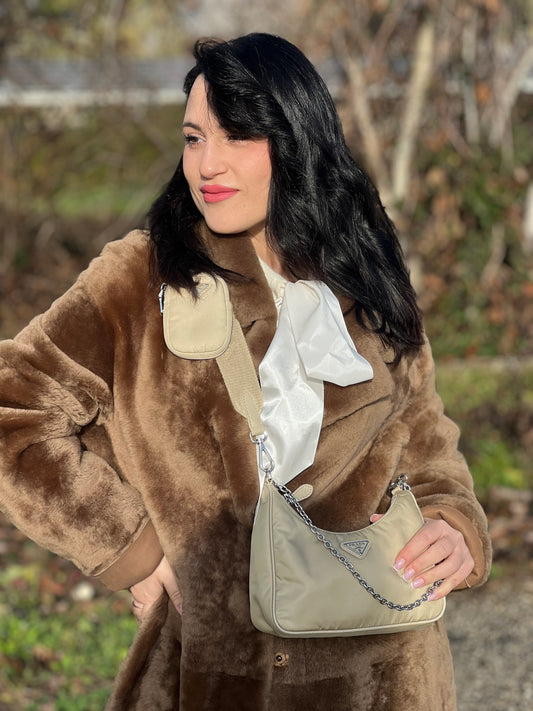 Tracolla Prada in Re-Nylon Beige