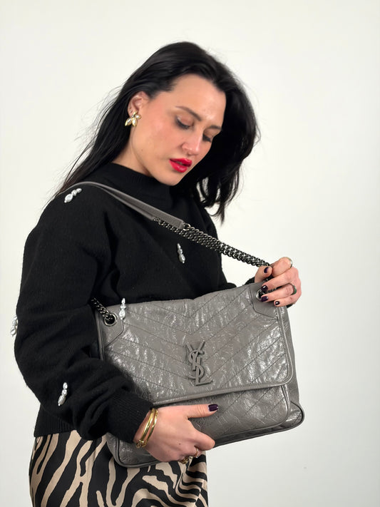 Borsa Saint Laurent Niki nella versione large, di lusso, originale, ottime condizioni, usata.