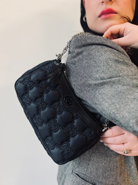Tracolla Gucci GG Matelassé nera