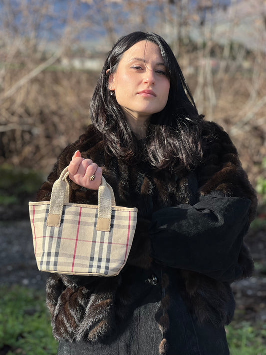 Borsa Tote Burberry tartan