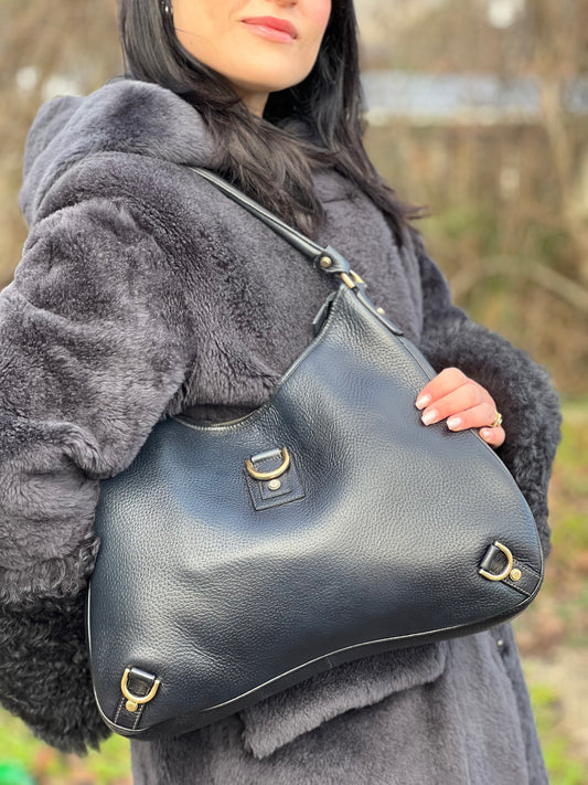 Borsa a spalla Gucci D-Ring blu