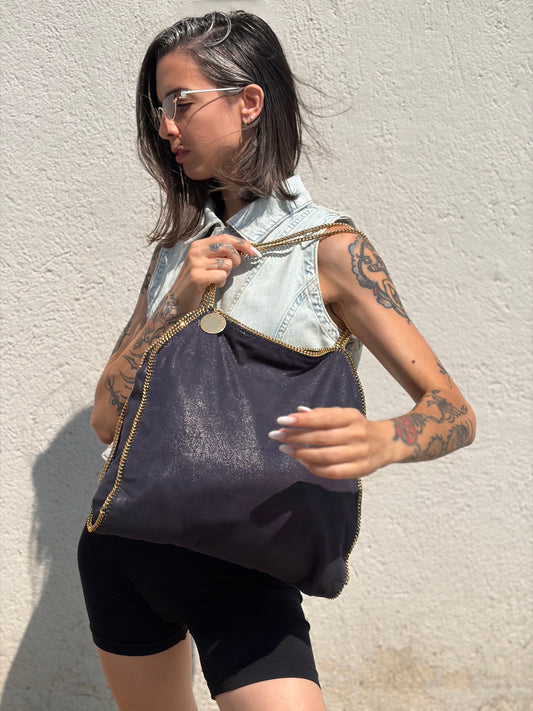 Fold over tote Falabella Stella McCartney blu