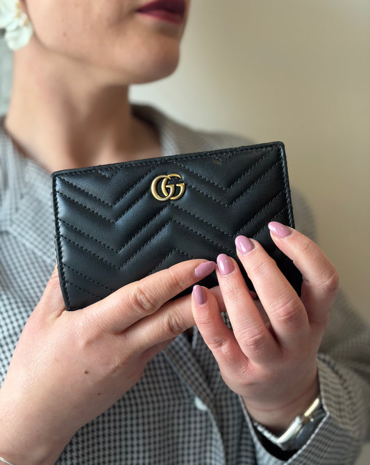 Portafoglio Gucci GG Marmont nero