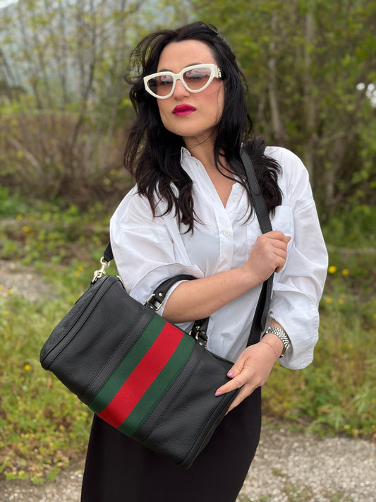 Bauletto Gucci Boston Web nero