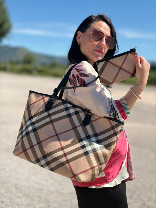 Shopper Burberry tartan