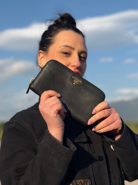 Portafoglio Prada nero