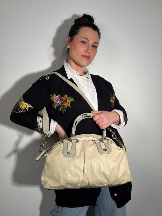 Satchel Gucci bamboo panna