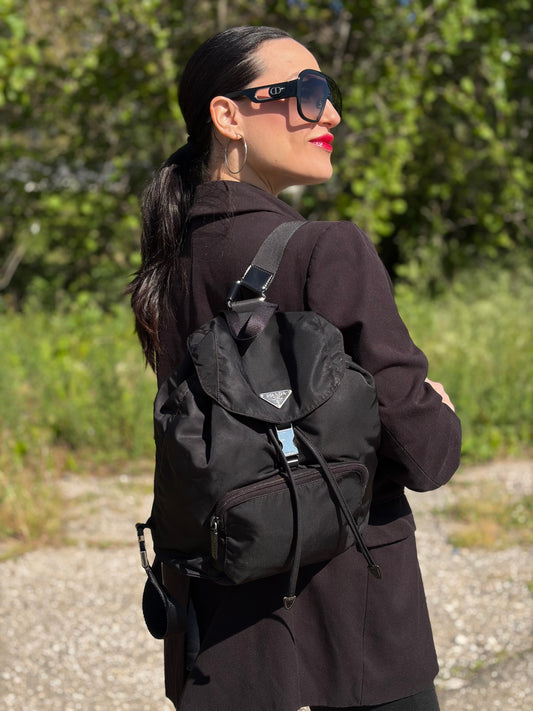 Zaino Prada nylon nero