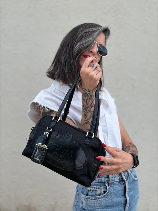 Bauletto Prada nylon nero