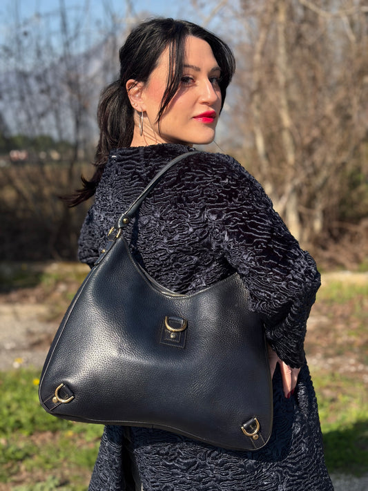 Borsa a spalla Gucci D-Ring blu