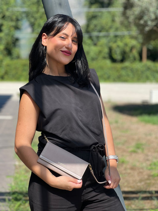 Wallet con tracolla Borbonese