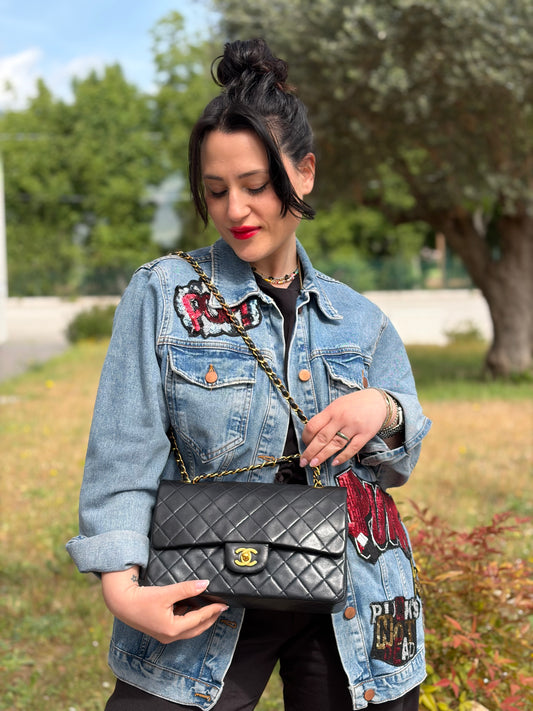 Borsa Chanel Classic Flap blu notte