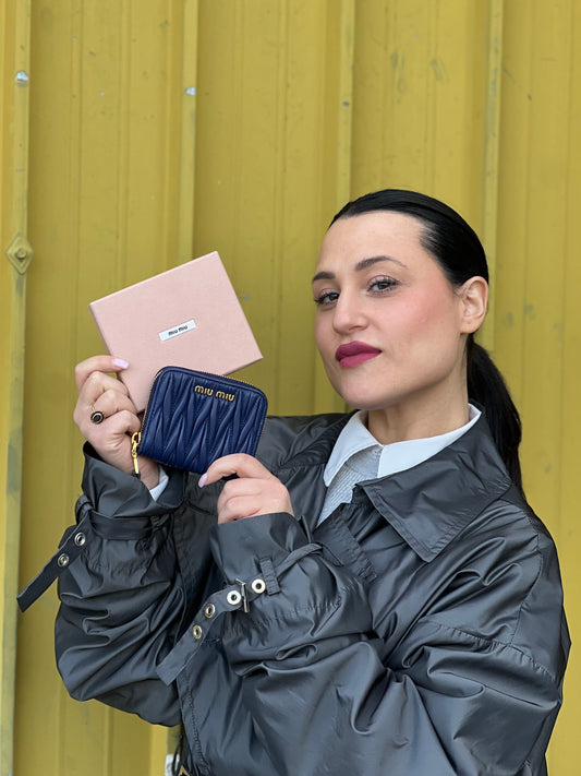 Portafoglio Miu Miu gaufré