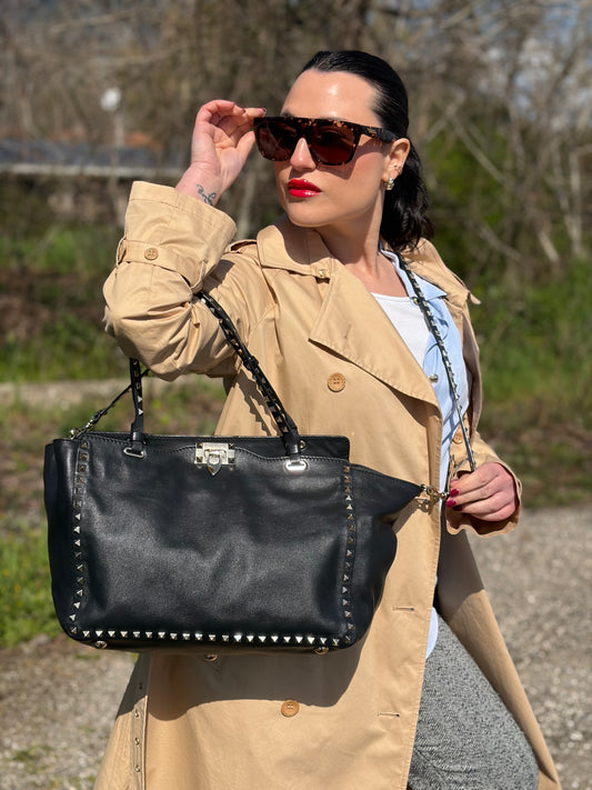 Borsa Rockstud Valentino Garavani nera