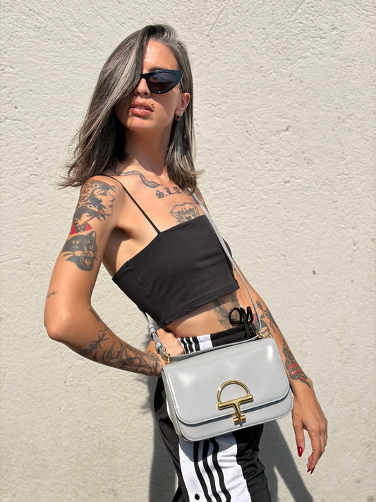 Tracolla Gucci Siena grigia