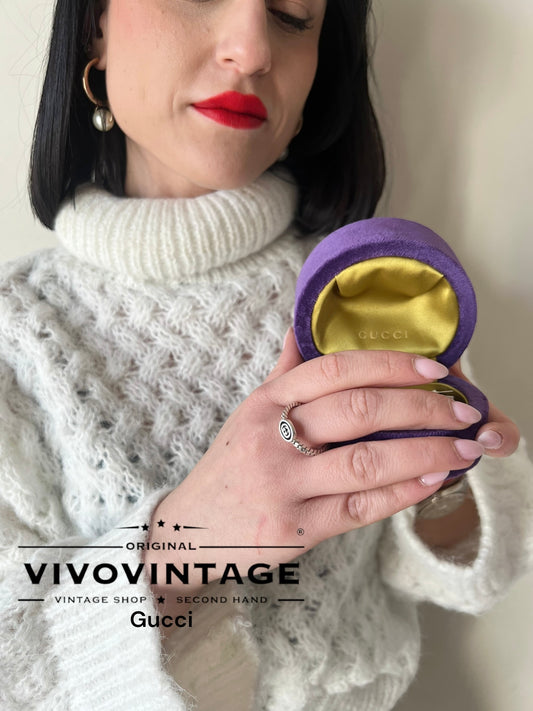 Anello Gucci GG intrecciato