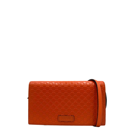 Tracolla Wallet Microguccissima arancione