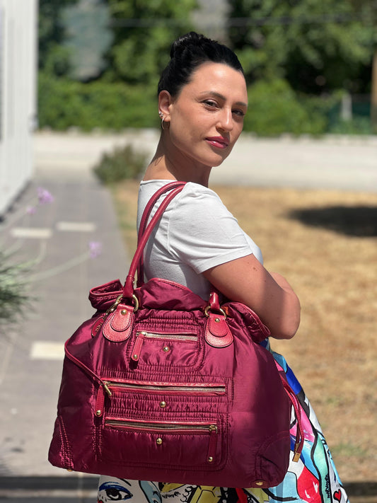 Borsa a spalla Tod's magenta