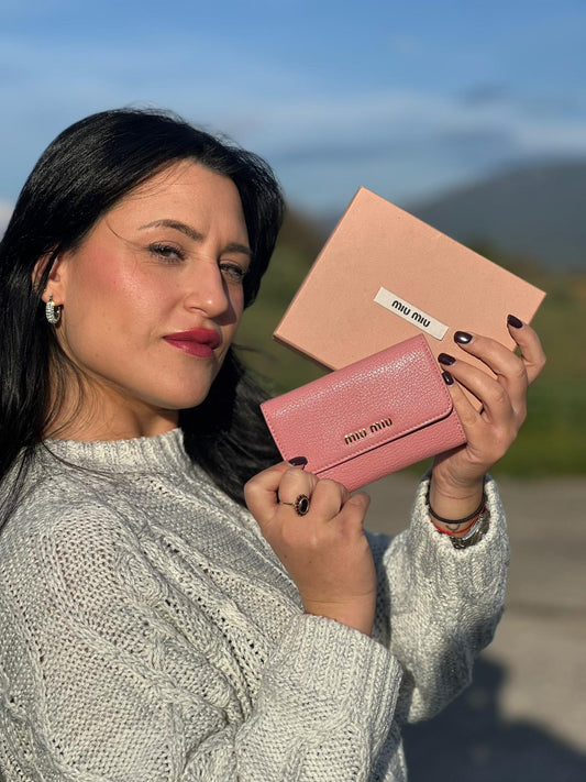 Portafoglio Miu Miu rosa