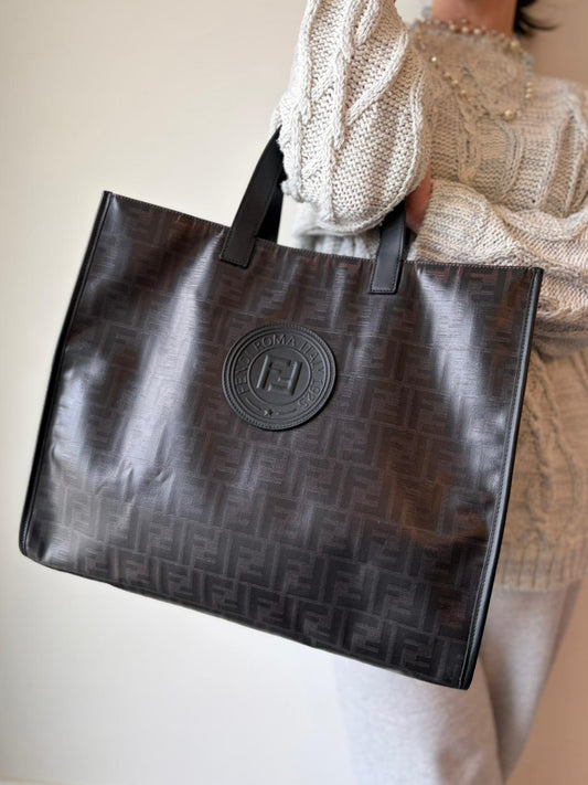 Tote Fendi Roma Zucca nera