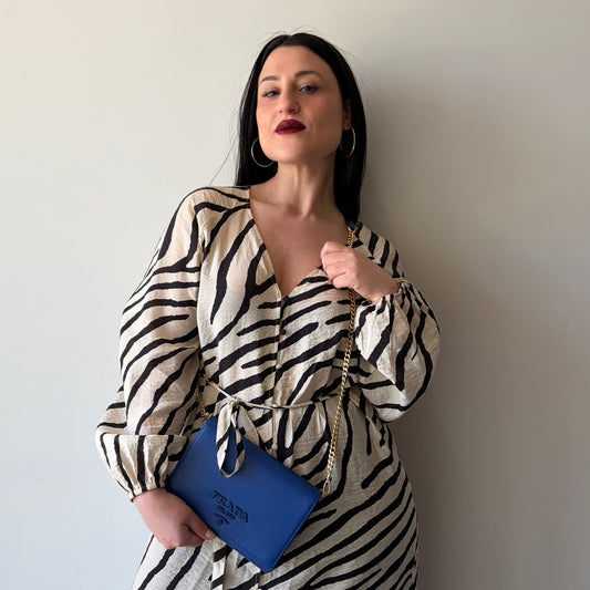 Borsa a tracolla Prada blu