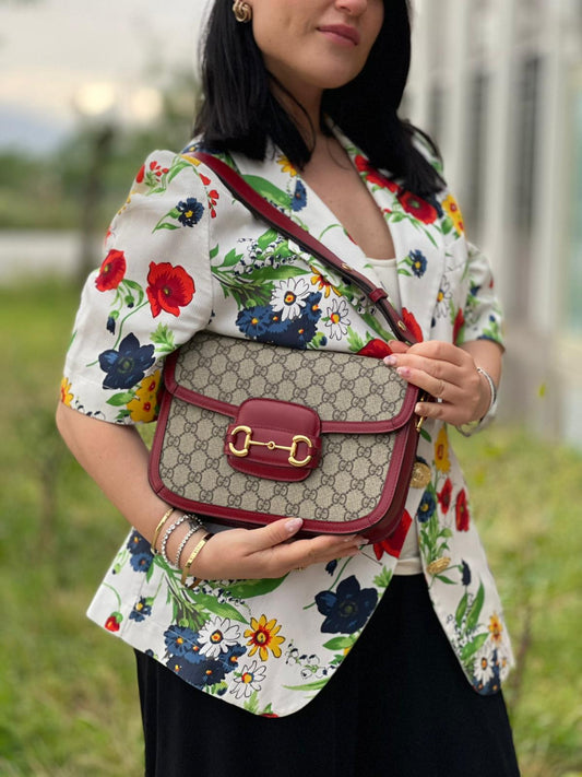 Borsa Gucci Horsebit GG 1955 misura media