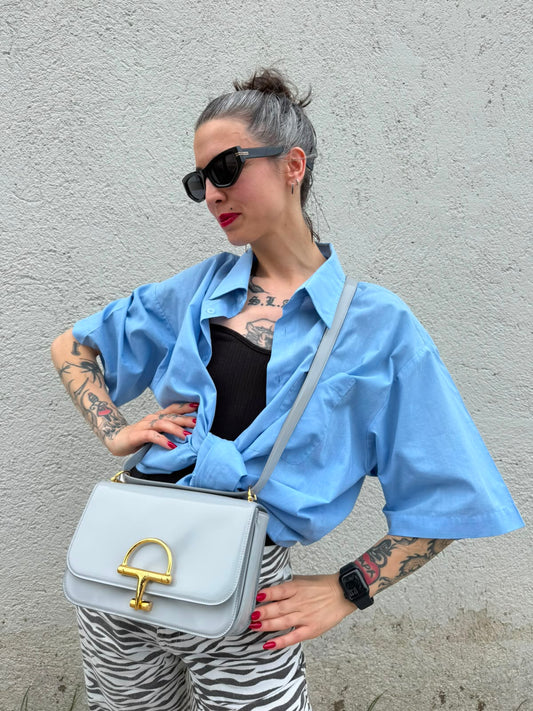 Tracolla Gucci Siena grigia
