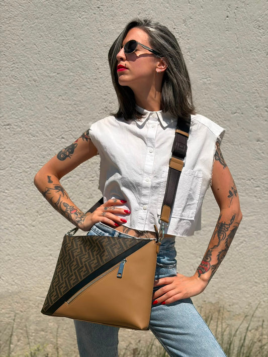 Fendi Diagonal FF Messenger Bag