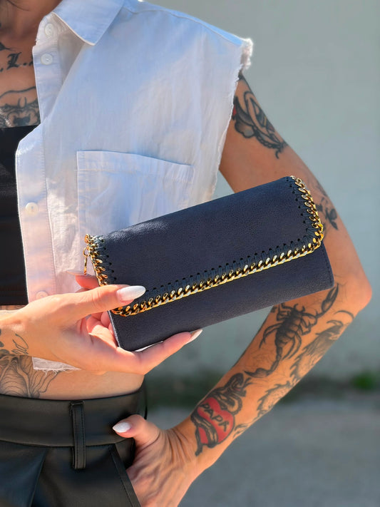 Portafoglio Stella McCartney blu