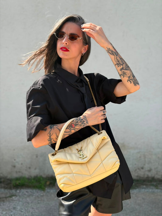 Borsa Loulou Puffer Small Saint Laurent