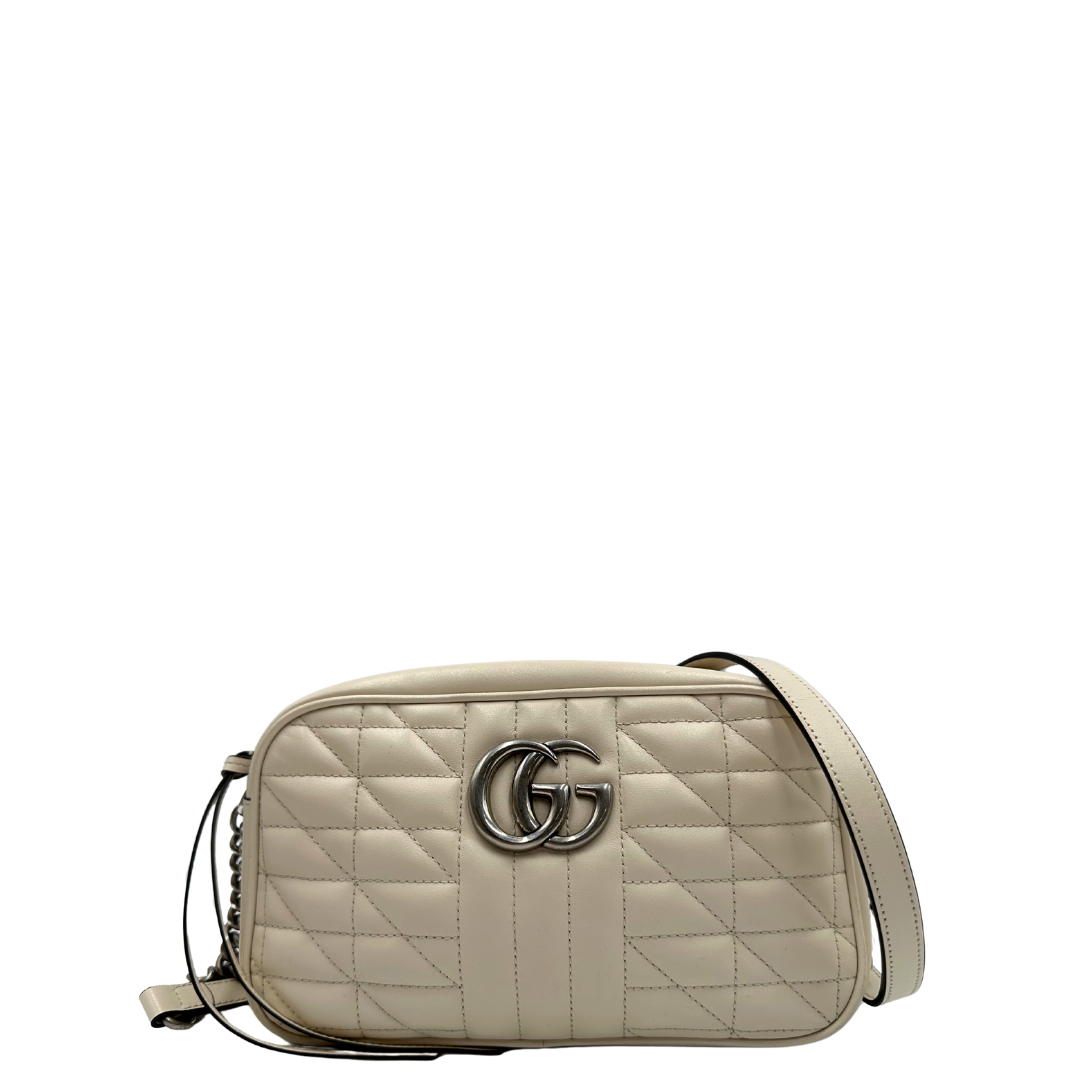 Camera Bag Gucci GG Marmont bianca - Main Image