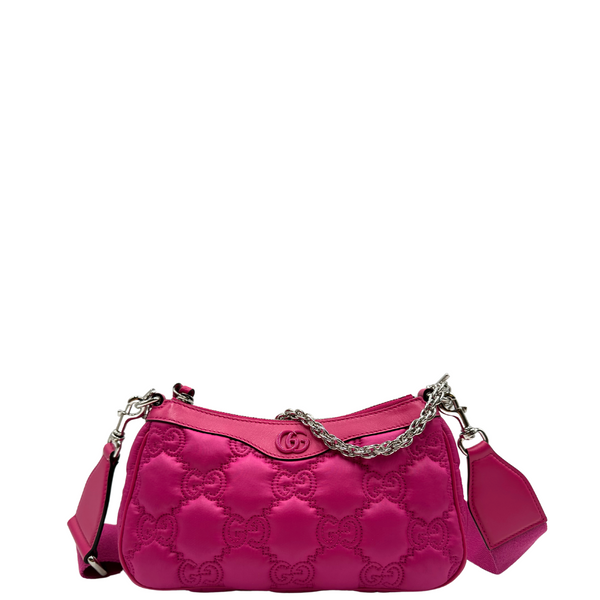 Tracolla Gucci GG Matelassé fucsia