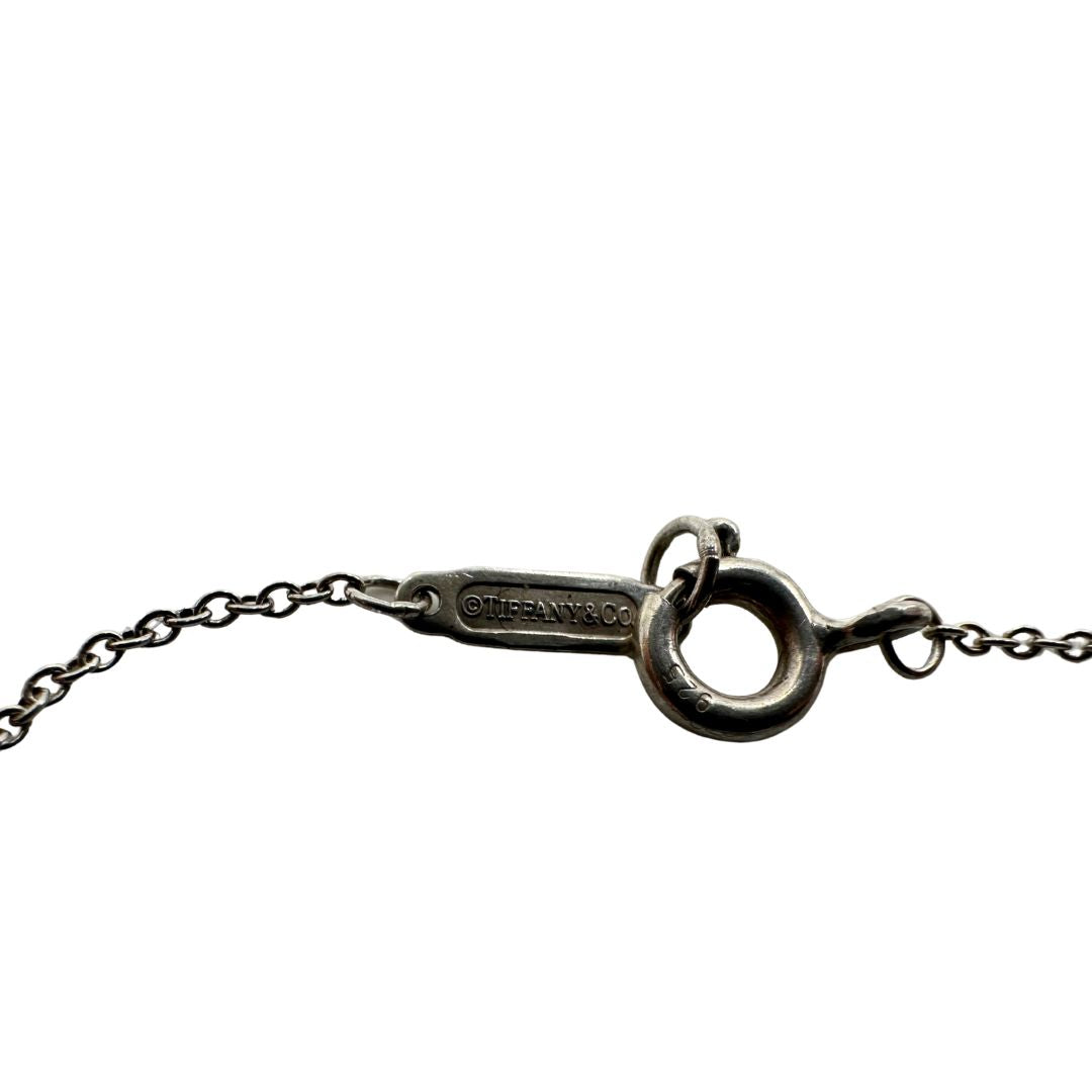 Collana Tiffany in argento 925 con ciondoli cuore. Originale, usata, di lusso, in ottime condizioni